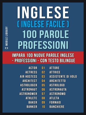 cover image of Inglese ( Inglese Facile ) 100 Parole--Professioni